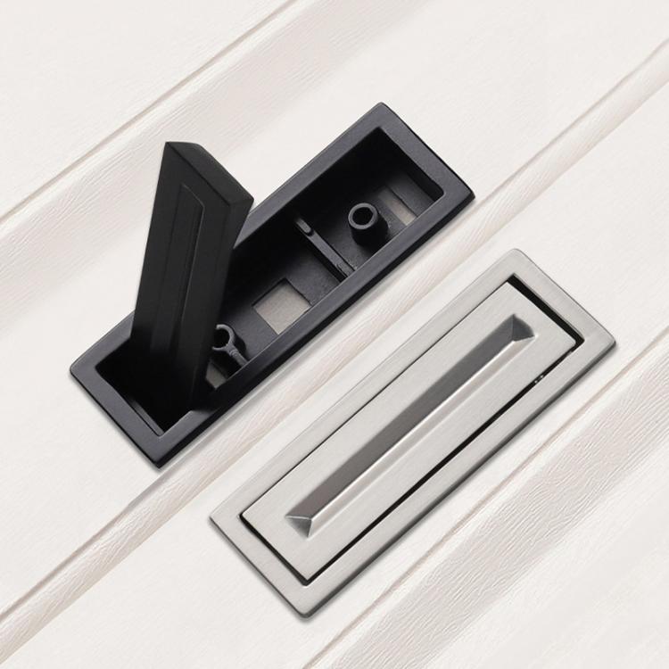 Cabinets Recessed Invisible Door Handle Concealed Grooved Rotatable Rectangular Handle For Furniture
