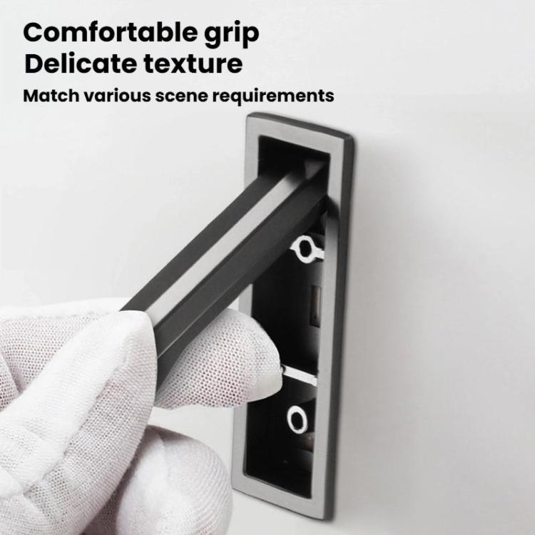 Cabinets Recessed Invisible Door Handle Concealed Grooved Rotatable Rectangular Handle For Furniture