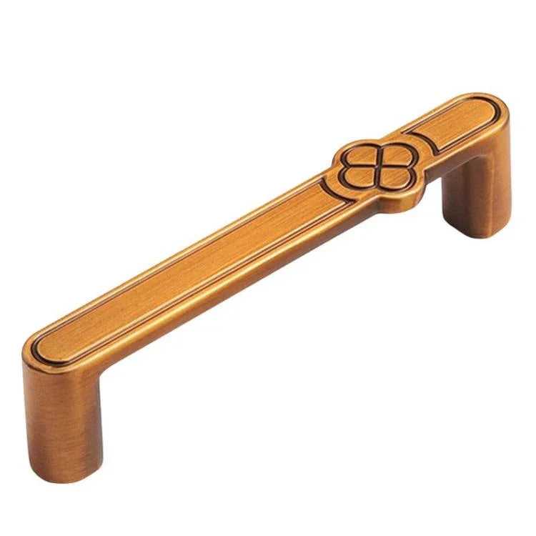 Vintage Flower Cabinet Door Handle Zinc Alloy Handle For Drawers Wardrobes, Single Hole Coffee, 96mm Coffee, 128mm Coffee, Single Hole Grey, 96mm Grey, 128mm Grey, Single Hole Brushed Copper, 96mm Brushed Copper, 128mm Brushed Copper