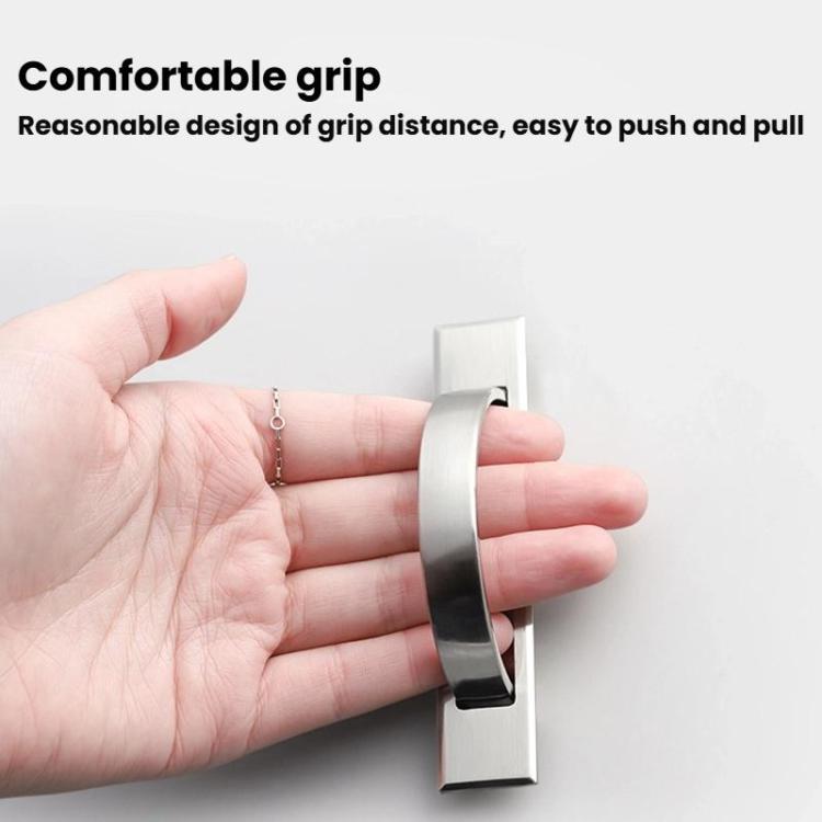 Recessed Groove Concealed Handle For Cabinets Embedded Rotating Flip-Top Handle, 4206-85mm Brushed Strip, 4206-85mm Matt Black Strip, 4206A-85mm Sanding Nickel Belt, 4209-80mm Brushed Strip, 4209-80mm Matt Black Strip, 4209-80mm Brushed Copper Strip