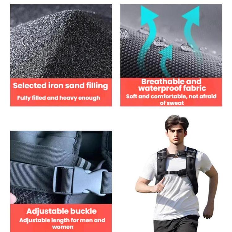 Weighted Reflective Vest Fitness Training Sports Sandbags, 3KG