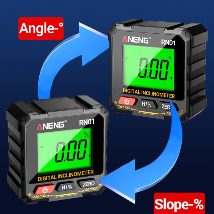 ANENG RN01 Digital Inclinometer Precision Angle Finder With 4-Sided Magnet & Auto-Rotate Screen, RN01