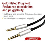 For Logitech Astro A10 / A40 Headset Gaming Headset 2m Braided Audio Cable, Silver Plug Straight Through, Silver Plug Wired Controller, Black Plug Wired Controller