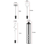 3In1 Portable Rechargeable Handheld Electric Egg Beater Mini Milk Frother For Baking, Rechargeable