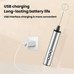3In1 Portable Rechargeable Handheld Electric Egg Beater Mini Milk Frother For Baking, Rechargeable