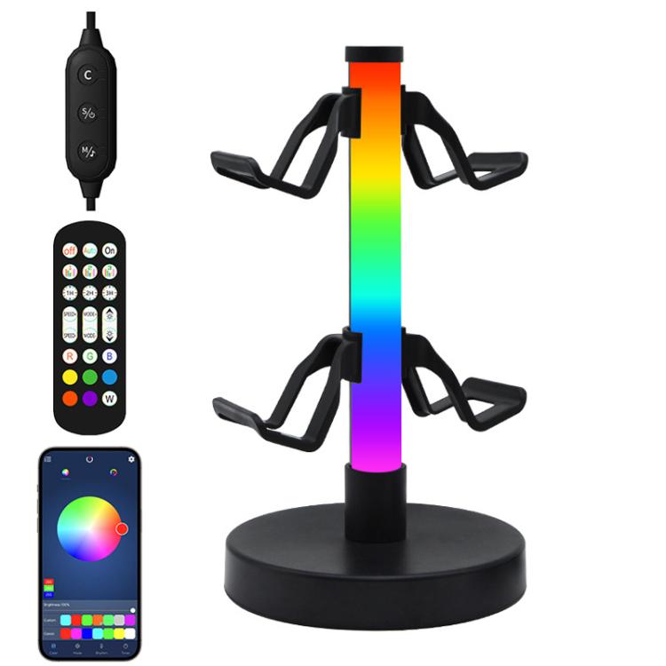 KBB-81 RGB Gaming Controller Headphone Stand Ambient Light Stand, Wired Control, Wired Control+Remote Control, Wired Control+Remote Control+Bluetooth App