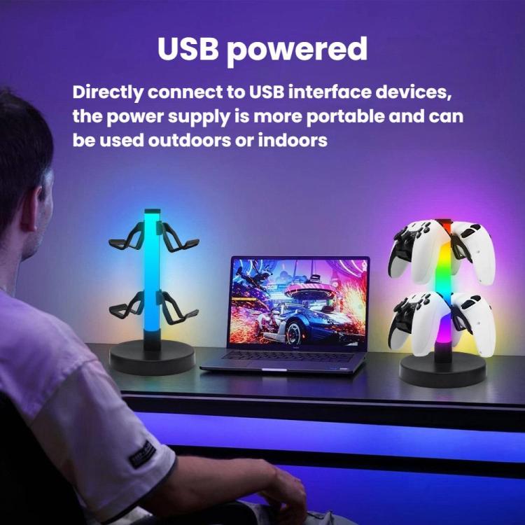 KBB-81 RGB Gaming Controller Headphone Stand Ambient Light Stand, Wired Control, Wired Control+Remote Control, Wired Control+Remote Control+Bluetooth App