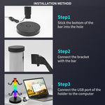 KBB-81 RGB Gaming Controller Headphone Stand Ambient Light Stand, Wired Control, Wired Control+Remote Control, Wired Control+Remote Control+Bluetooth App