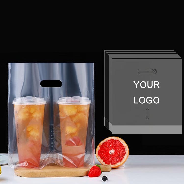 Milk Tea Coffee Disposable Takeout Bags, 100 bags in one package, 90mm Single Cup 700ml, 98mm Single Cup 700ml, 90mm Double Cup 700ml, 98mm Double Cup 700ml, 120mm Overlord Cup 1000ml