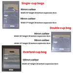 Milk Tea Coffee Disposable Takeout Bags, 100 bags in one package, 90mm Single Cup 700ml, 98mm Single Cup 700ml, 90mm Double Cup 700ml, 98mm Double Cup 700ml, 120mm Overlord Cup 1000ml