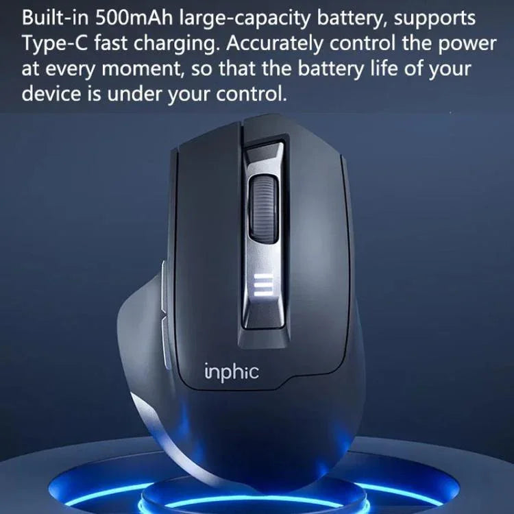 Inphic M9 2.4G Wireless Mouse Business Office Home Ergonomic Mute Computer Mice, M9