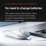 Inphic M1 PRO Wireless Bluetooth Tri-mode Rechargeable Mute Mouse With Battery Level Display