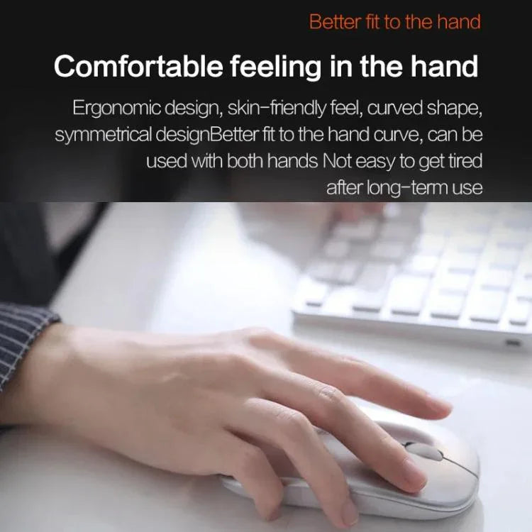 Inphic M1 PRO Wireless Bluetooth Tri-mode Rechargeable Mute Mouse With Battery Level Display