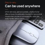 Inphic M1 PRO Wireless Bluetooth Tri-mode Rechargeable Mute Mouse With Battery Level Display