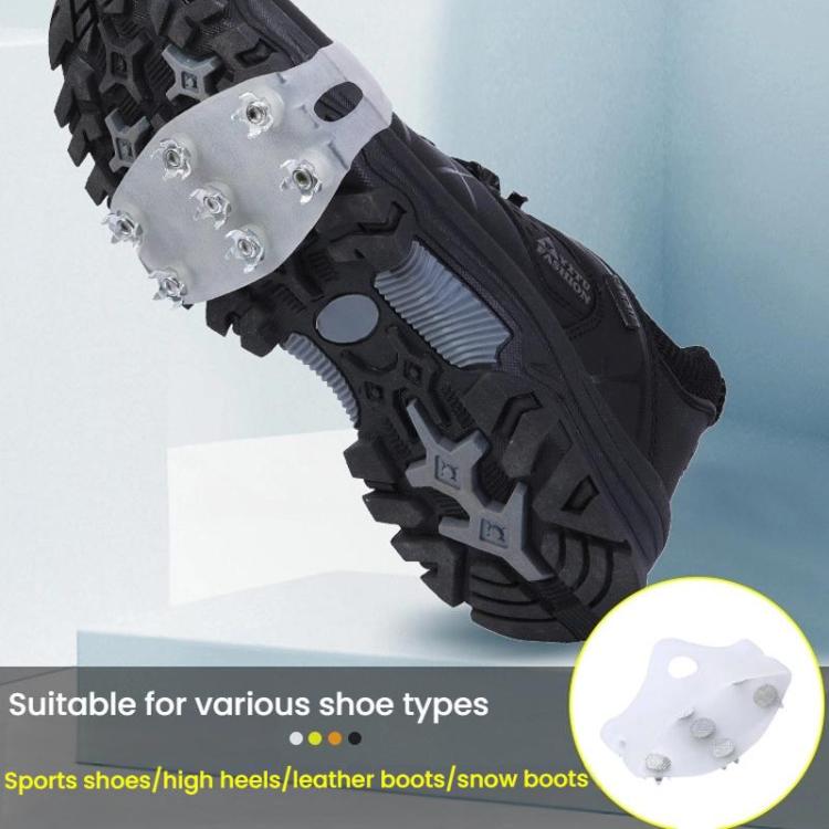 AOTU AT8614 1pair Outdoor 7 Teeth Claw Anti-Slip Shoe Cover Mountaineering Ice Anti-Slip Spikes