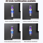 Rechargeable UV Toothbrush And Cup Sterilizer Wall Mount - Drill-Free Installation For Single User