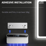 Smart UV Toothbrush Sterilizer and Dryer with Human Sensor, Time Display, USB-C Fast Charging, No-Drill Wall-Mounted Holder