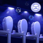 Smart UV Toothbrush Sterilizer and Dryer with Human Sensor, Time Display, USB-C Fast Charging, No-Drill Wall-Mounted Holder