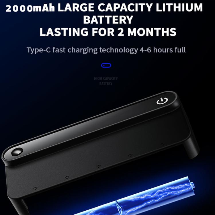 Smart UV Toothbrush Sterilizer and Dryer with Human Sensor, Time Display, USB-C Fast Charging, No-Drill Wall-Mounted Holder