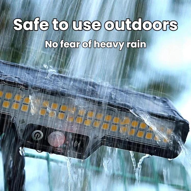 Solar-Powered Outdoor Motion-Sensor Lighting Lamp, Warm Light, White Light, Highlight