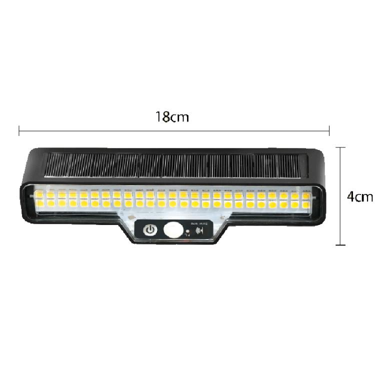 Solar-Powered Outdoor Motion-Sensor Lighting Lamp, Warm Light, White Light, Highlight