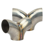 Y-type Three-way Connector For Stainless Steel Exhaust Pipes, 51mm, 57mm, 63mm, 76mm