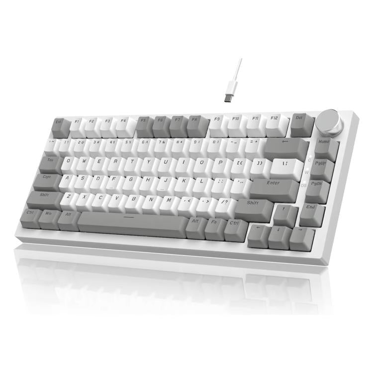 Ajazz AK820 Hot Swappable Wired Mechanical Keyboard With Light, Green Switch Ice Blue Light White, Red Switch White Light Black, AS Red Switch White Light Gray White, HP Switch White Light White Gray, Sea Salt Switch RGB Purple White Blue              ...