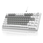 Ajazz AK820 Hot Swappable Wired Mechanical Keyboard With Light, Green Switch Ice Blue Light White, Red Switch White Light Black, AS Red Switch White Light Gray White, HP Switch White Light White Gray, Sea Salt Switch RGB Purple White Blue              ...