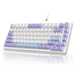 Ajazz AK820 Hot Swappable Wired Mechanical Keyboard With Light, Green Switch Ice Blue Light White, Red Switch White Light Black, AS Red Switch White Light Gray White, HP Switch White Light White Gray, Sea Salt Switch RGB Purple White Blue              ...
