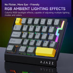Ajazz AK029 Magnetic Rice Switch HIFI Edition RGB Backlight Wired Single Handed Gaming Keyboard