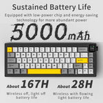 Ajazz AK650 Tri-mode Wireless Mechanical Keyboard With Screen Knob RGB Light, Flying Fish Switch Purple White Blue, Dream Switch Purple White Blue, Dream Switch Black Gray Yellow, Dream Switch Side Engraved Gradient Blackberry