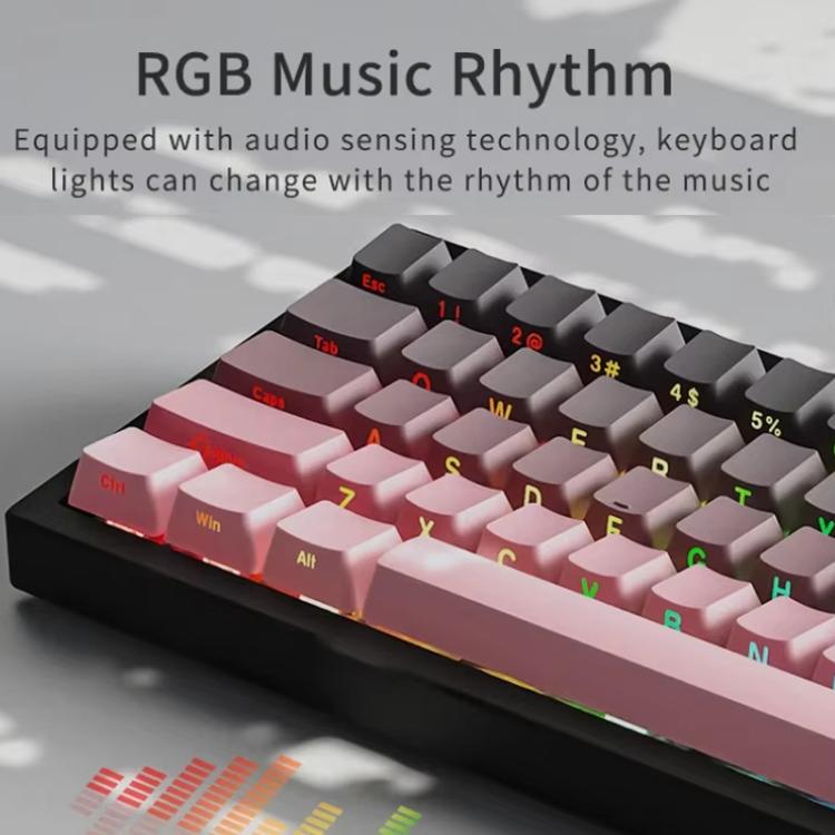 Ajazz AK650 Tri-mode Wireless Mechanical Keyboard With Screen Knob RGB Light, Flying Fish Switch Purple White Blue, Dream Switch Purple White Blue, Dream Switch Black Gray Yellow, Dream Switch Side Engraved Gradient Blackberry