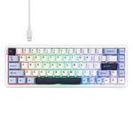 Ajazz AK680 MAX Magnetic Shaft Mechanical Wired Keyboard With RGB Light, Black, White, Black Gray Yellow, Blue White Dark Blue, Side Engraving Gradient Pink, Contour Line Black, Contour Line White