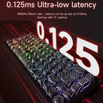 Ajazz AK680 MAX Magnetic Shaft Mechanical Wired Keyboard With RGB Light, Black, White, Black Gray Yellow, Blue White Dark Blue, Side Engraving Gradient Pink, Contour Line Black, Contour Line White