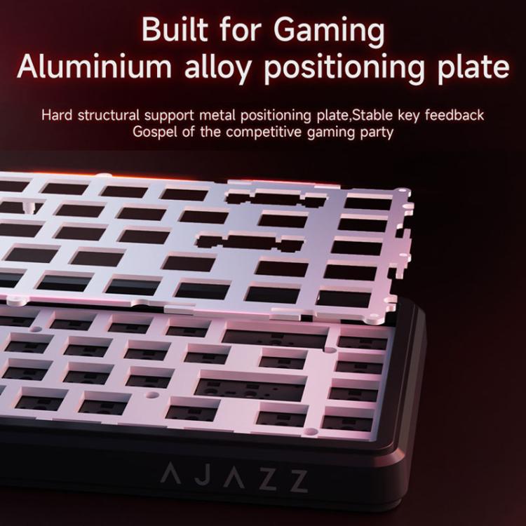 Ajazz AK680 MAX Magnetic Shaft Mechanical Wired Keyboard With RGB Light, Black, White, Black Gray Yellow, Blue White Dark Blue, Side Engraving Gradient Pink, Contour Line Black, Contour Line White