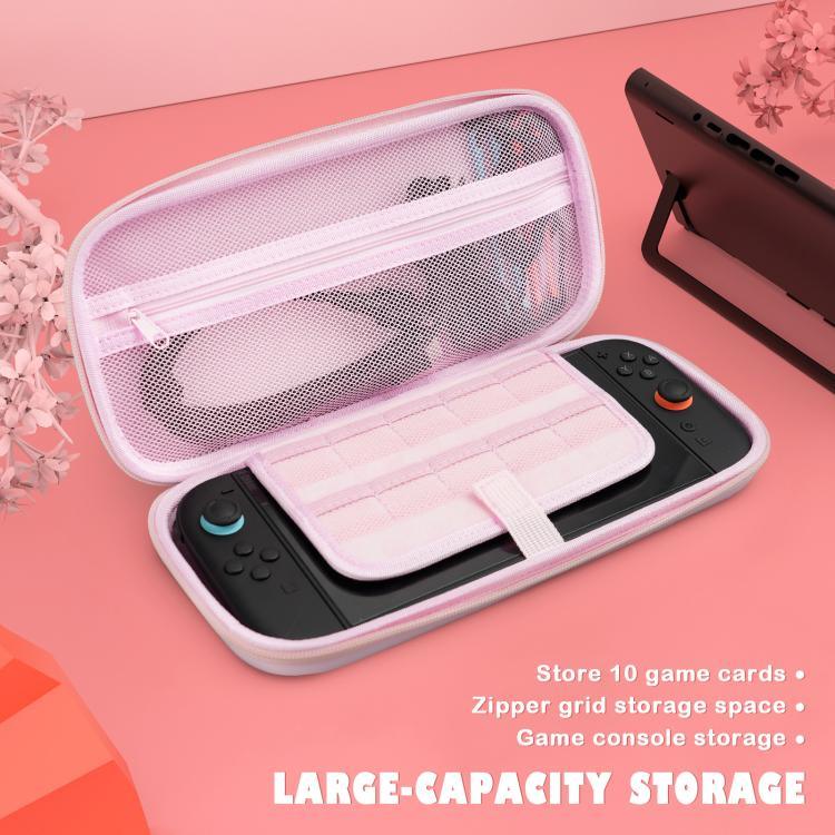 For Nintendo Switch 2 Sakura Print Crossbody Bag Portable Handheld Shoulder Carry Case, Carry Case