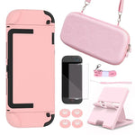 For Nintendo Switch 2 Sakura Accessories Bundle Portable Carrying Case with Shell, 4 Thumb Grips, Screen Protector & Stand, Bundle