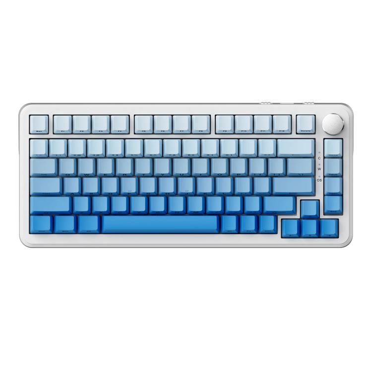 Ajazz AK820 MAX Hot-swappable Gasket 75 Mechanical Keyboard With RGB Light, Tri-mode Sea Salt Shaft V2 Side Carved Gradient Blue, Tri-mode Ice Cream Shaft Purple White Blue, Tri-mode Ice Cream Shaft Black Gray Yellow                                    ...