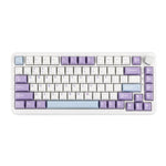 Ajazz AK820 MAX Hot-swappable Gasket 75 Mechanical Keyboard With RGB Light, Tri-mode Sea Salt Shaft V2 Side Carved Gradient Blue, Tri-mode Ice Cream Shaft Purple White Blue, Tri-mode Ice Cream Shaft Black Gray Yellow                                    ...
