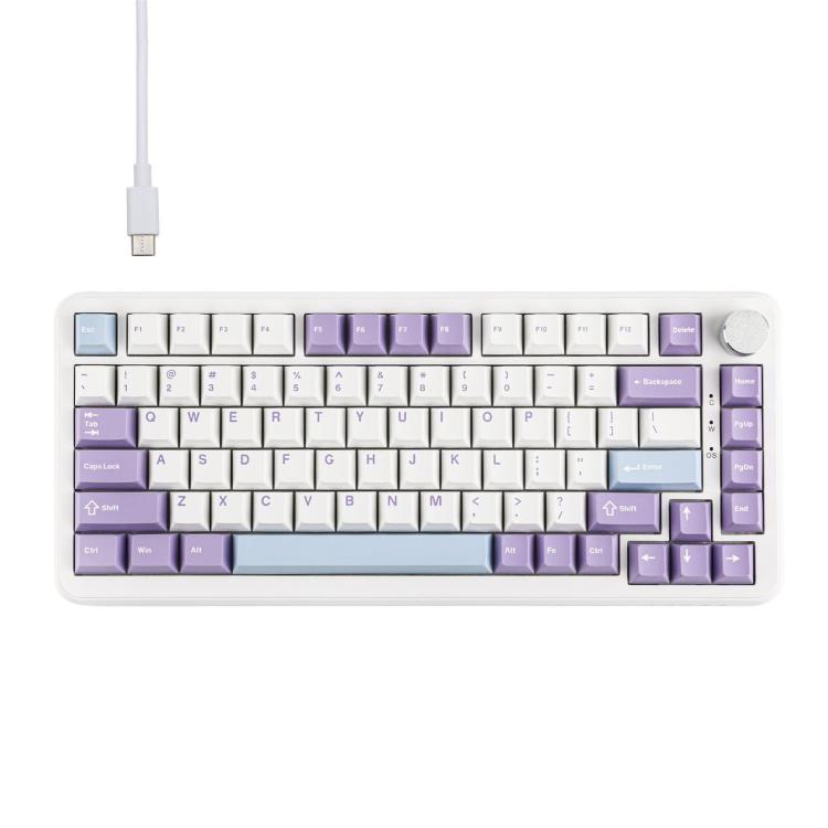 Ajazz AK820 MAX Hot-swappable Gasket 75 Mechanical Keyboard With RGB Light, Tri-mode Sea Salt Shaft V2 Side Carved Gradient Blue, Tri-mode Ice Cream Shaft Purple White Blue, Tri-mode Ice Cream Shaft Black Gray Yellow                                    ...