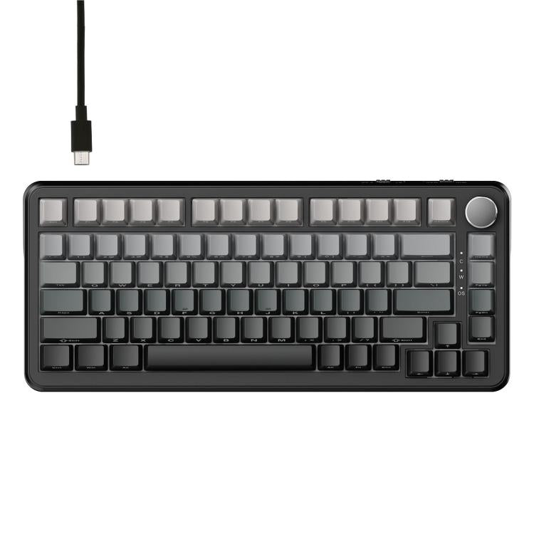 Ajazz AK820 MAX Hot-swappable Gasket 75 Mechanical Keyboard With RGB Light, Tri-mode Sea Salt Shaft V2 Side Carved Gradient Blue, Tri-mode Ice Cream Shaft Purple White Blue, Tri-mode Ice Cream Shaft Black Gray Yellow                                    ...