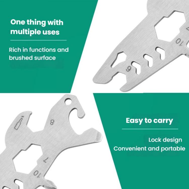 Outdoor Wrench Bottle Opener Screw Tool Stainless Steel Multi-Tool Card, Tower Shape, Shark Shape, Giraffe Shape
