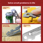 Multi-tool With Batch Wrench Stainless Steel Tool Card, 7 In 1