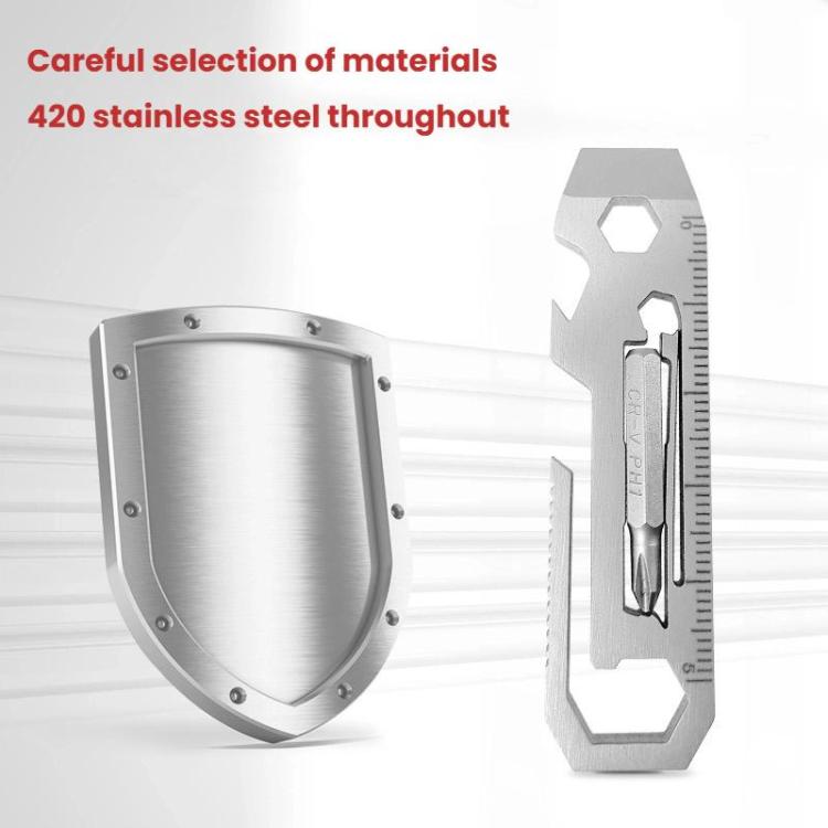 Multi-tool With Batch Wrench Stainless Steel Tool Card, 7 In 1