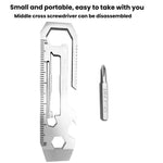 Multi-tool With Batch Wrench Stainless Steel Tool Card, 7 In 1