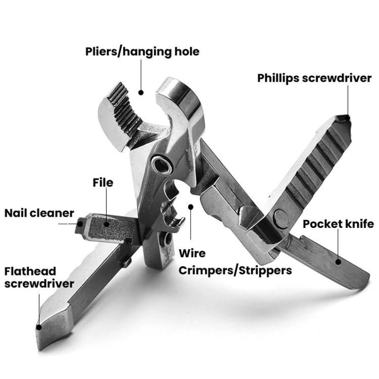 Multi-function Pliers Screwdriver Outdoor Emergency Tools, 10 In 1