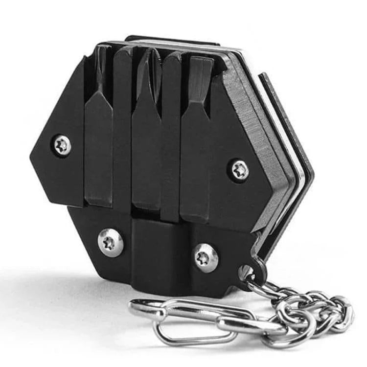 Multifunctional Stainless Steel Pocket Folding Hexagon Knife Outdoor Carrying EDC Combination Screwdriver