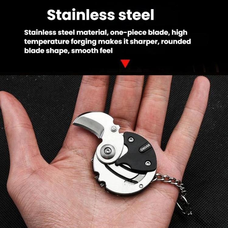 Multifunctional Stainless Steel Pocket Folding Hexagon Knife Outdoor Carrying EDC Combination Screwdriver