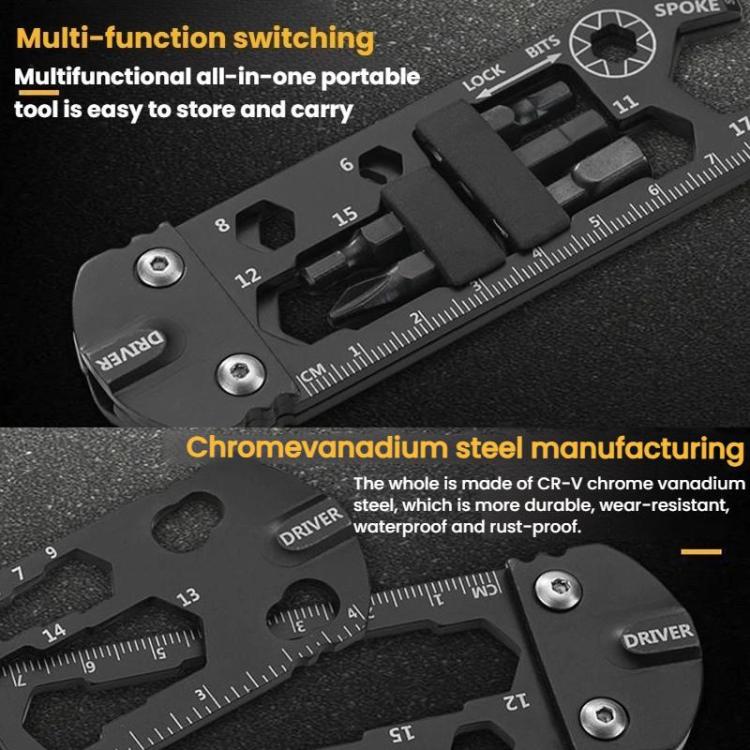 16 In 1 Mini Card Tool Multifunctional Keychain Bottle Opener Hexagonal Portable Screwdriver, 16 In 1