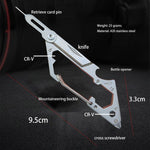 6 In 1 Cell Phone Card Removal Pin Keychain Tool Multi-functional Carrying Portable Wrench, 6 In 1
